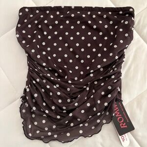 Brown polka dot tank